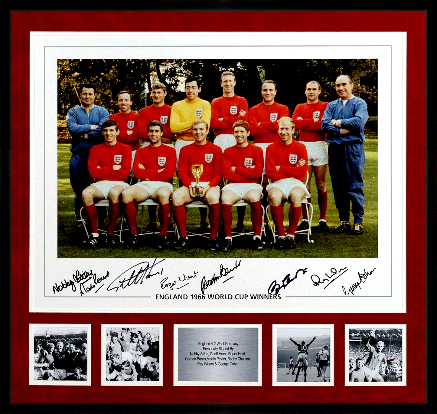 1966 8 Signed England Photograph Framed Display