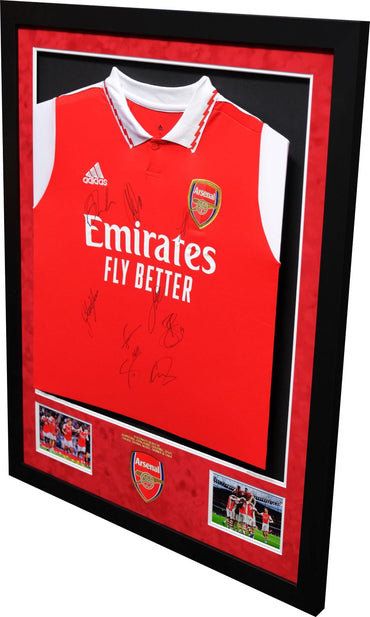 2022 Multi Signed Arsenal Shirt Framed Display - Memorabilia Framers Shop