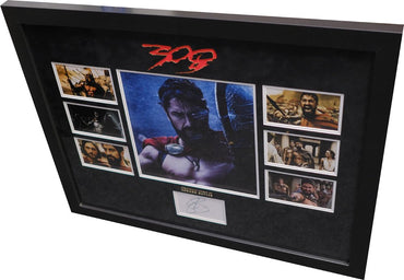 300: Rise of an Empire white card signed by Gerard Butler - Memorabilia Framers Shop