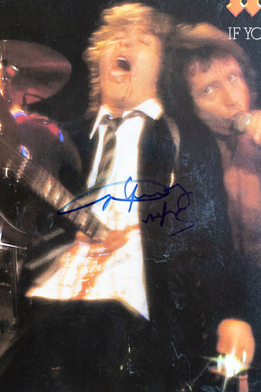 Angus Young Signed AC/DC LP Display