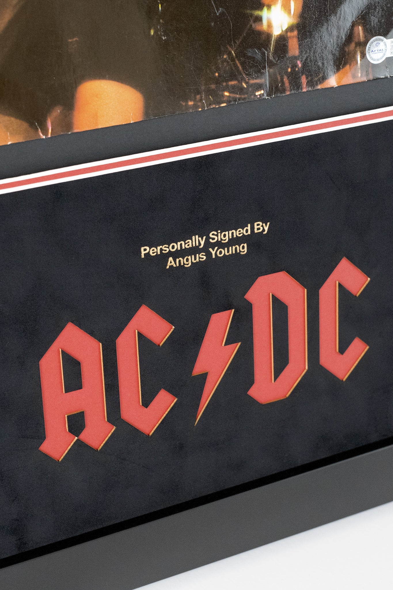 Angus Young Signed AC/DC LP Display