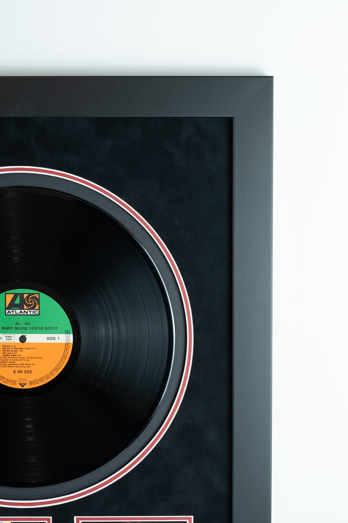 Angus Young Signed AC/DC LP Display