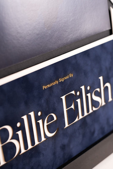 Billie Eilish Signed Hit Me Hard And Soft Exclusive Grey LP Insert Framed Display