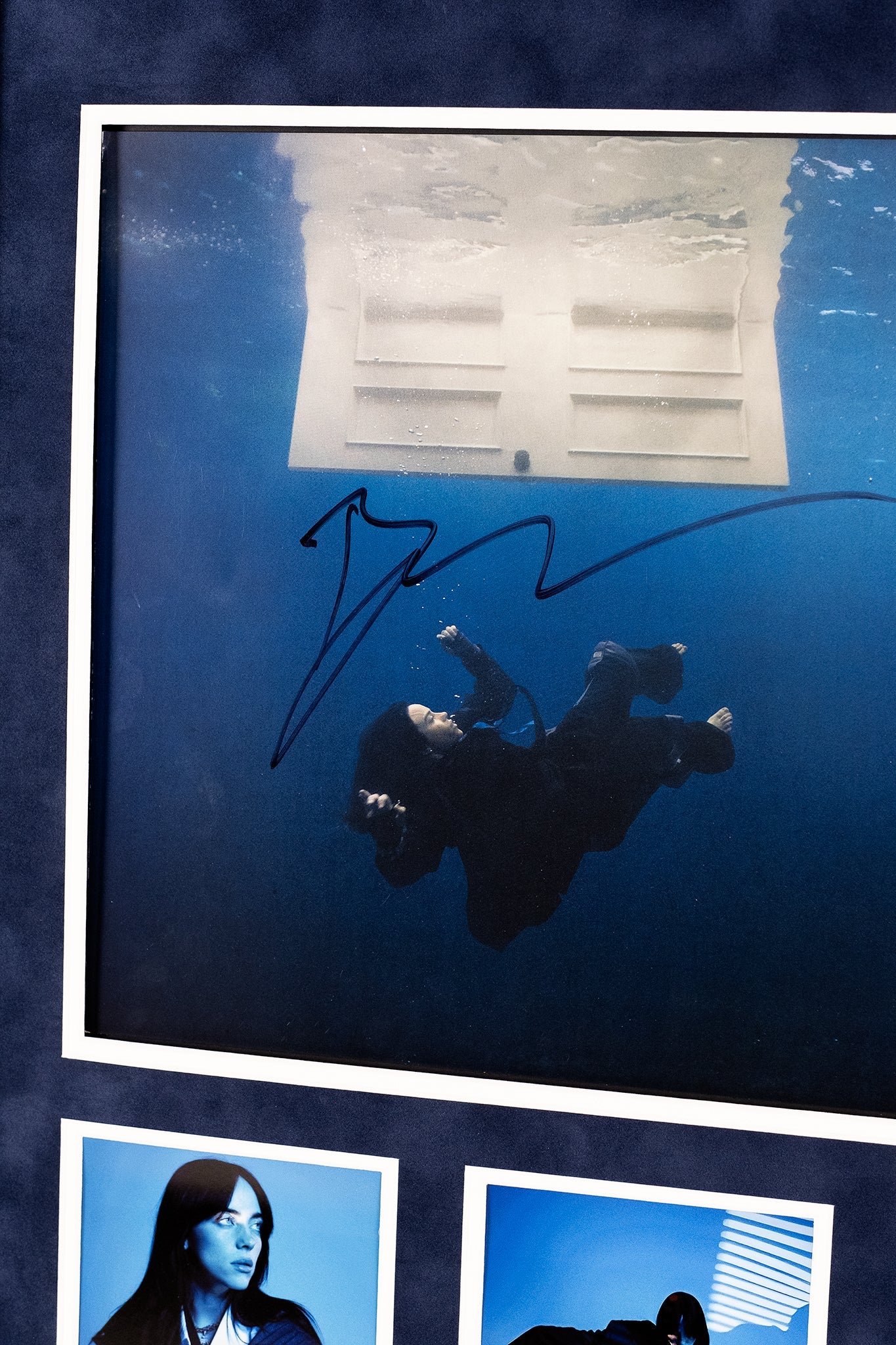 Billie Eilish Signed Hit Me Hard And Soft Exclusive Grey LP Insert Framed Display