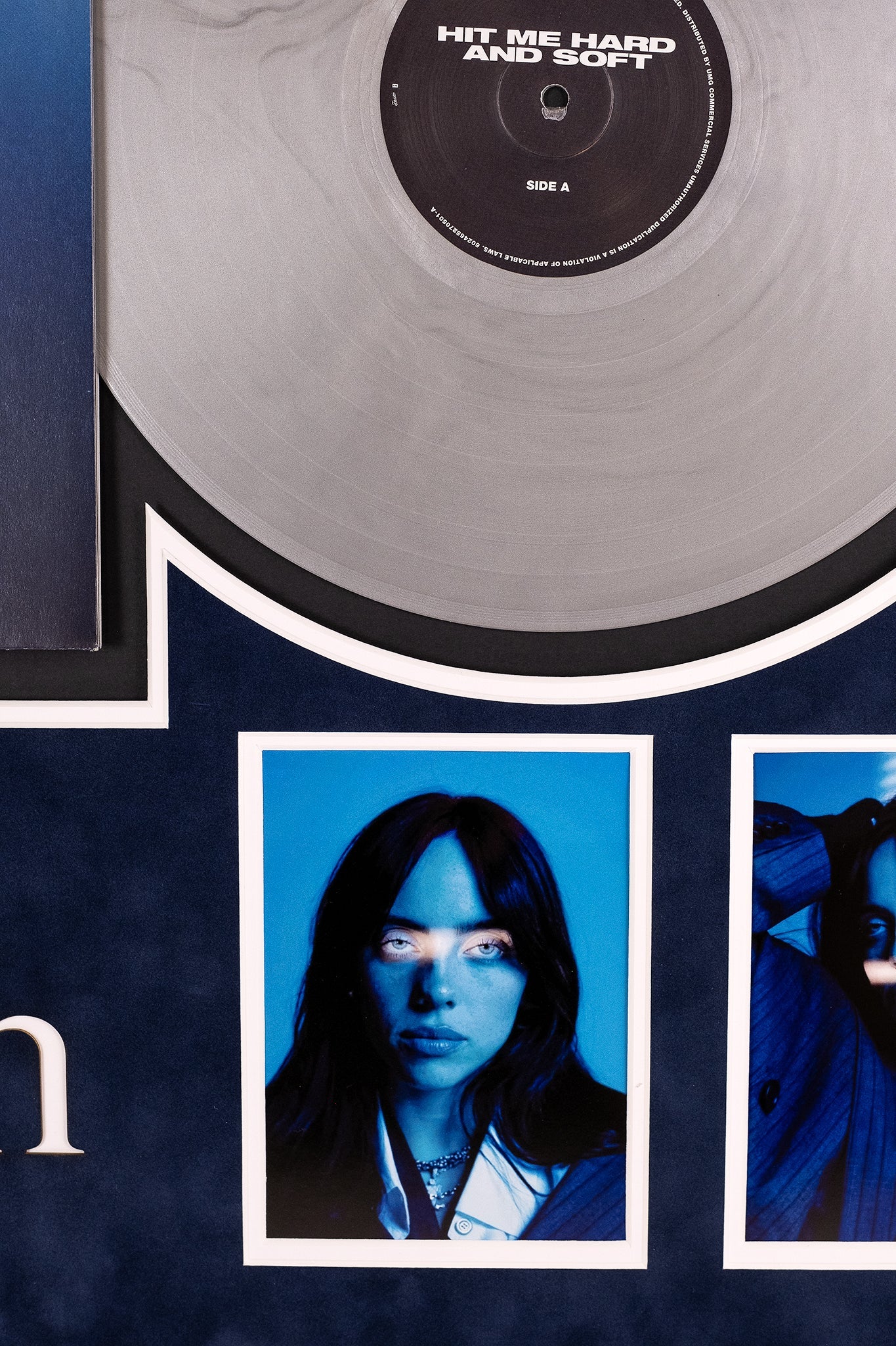 Billie Eilish Signed Hit Me Hard And Soft Exclusive Grey LP Insert Framed Display