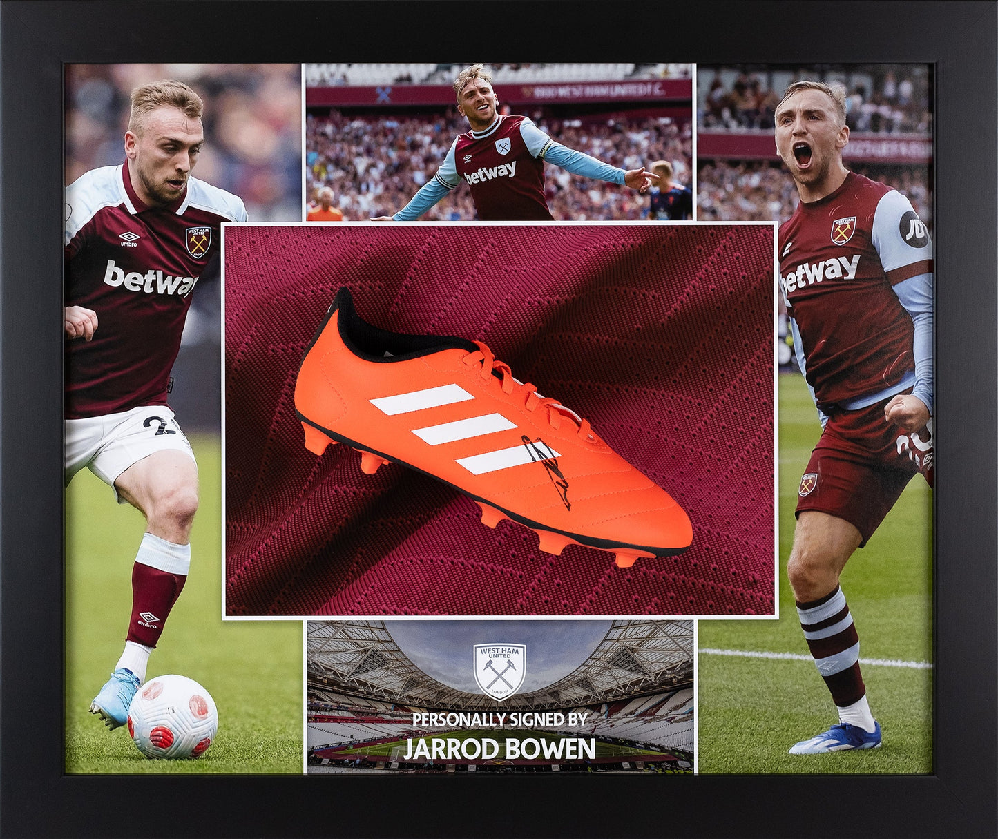 Jarrod Bowen Signed Boot West Ham Display