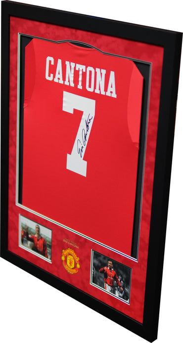Cantona Man United Signed Shirt Framed Display