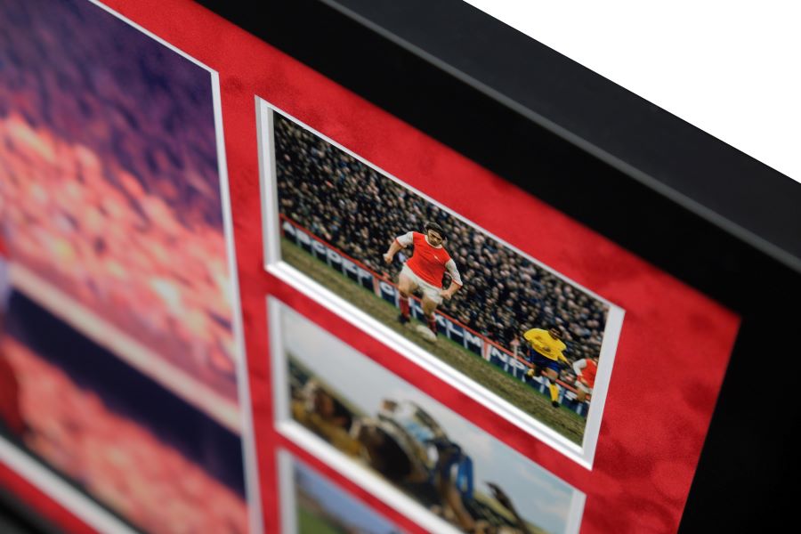 Charlie George Large Arsenal Signed Framed Display
