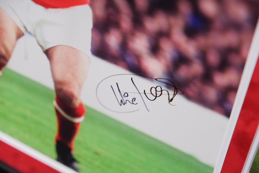 Charlie George Large Arsenal Signed Framed Display