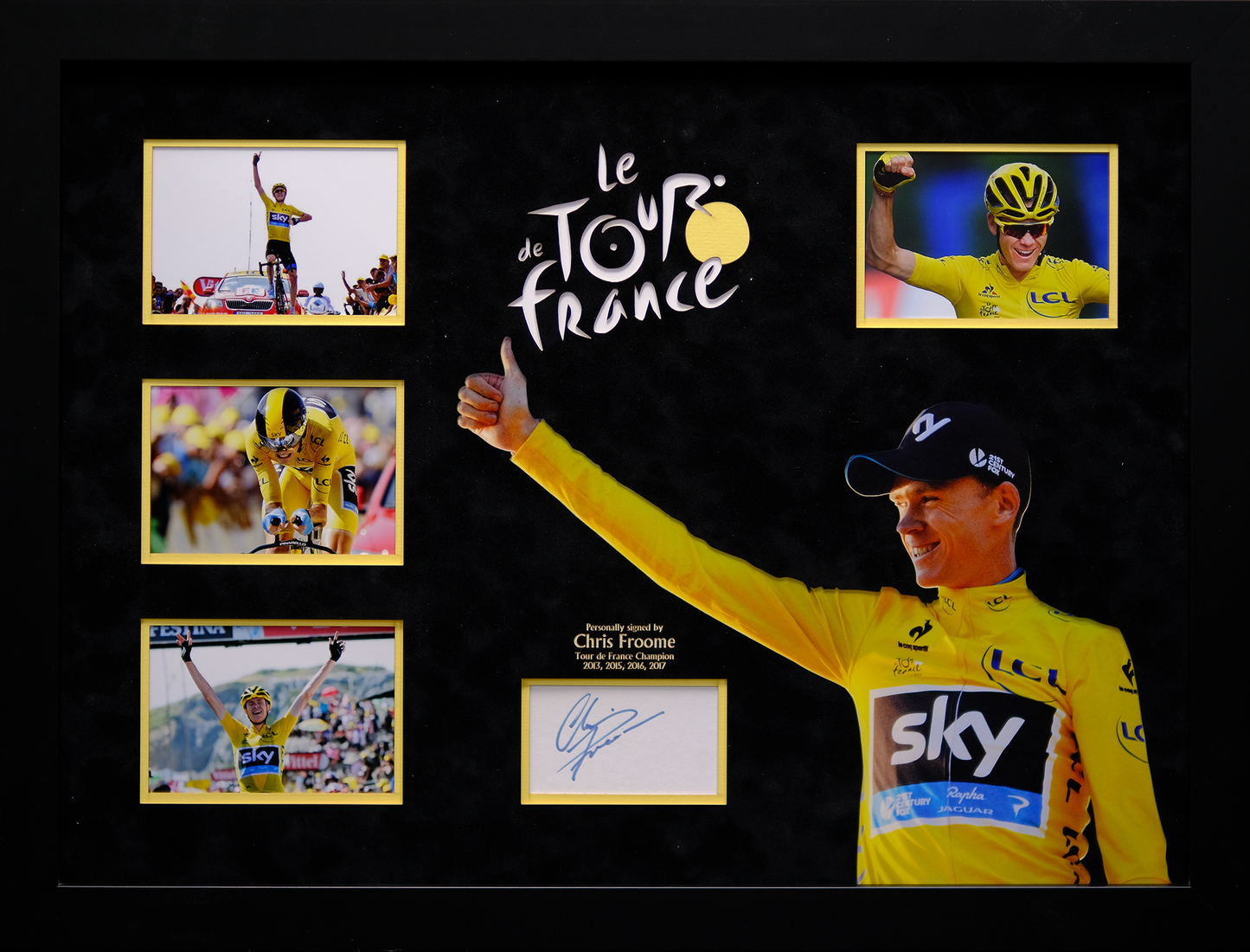 Chris Froome Signed White Card Display