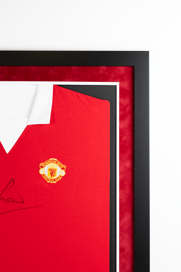 Denis Law Signed Shirt Framed Display