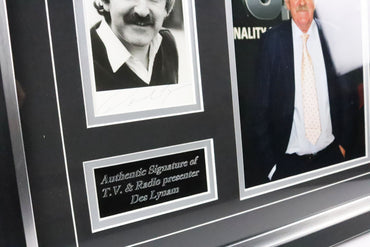 Des Lynam Signed Photo Framed Display