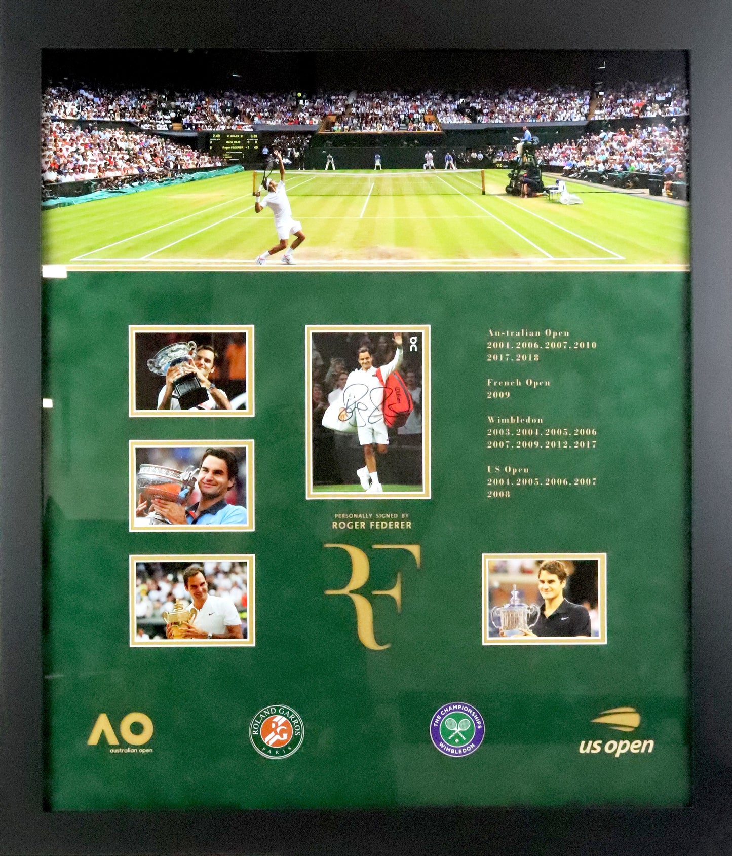 Roger Federer Signed Photograph Display