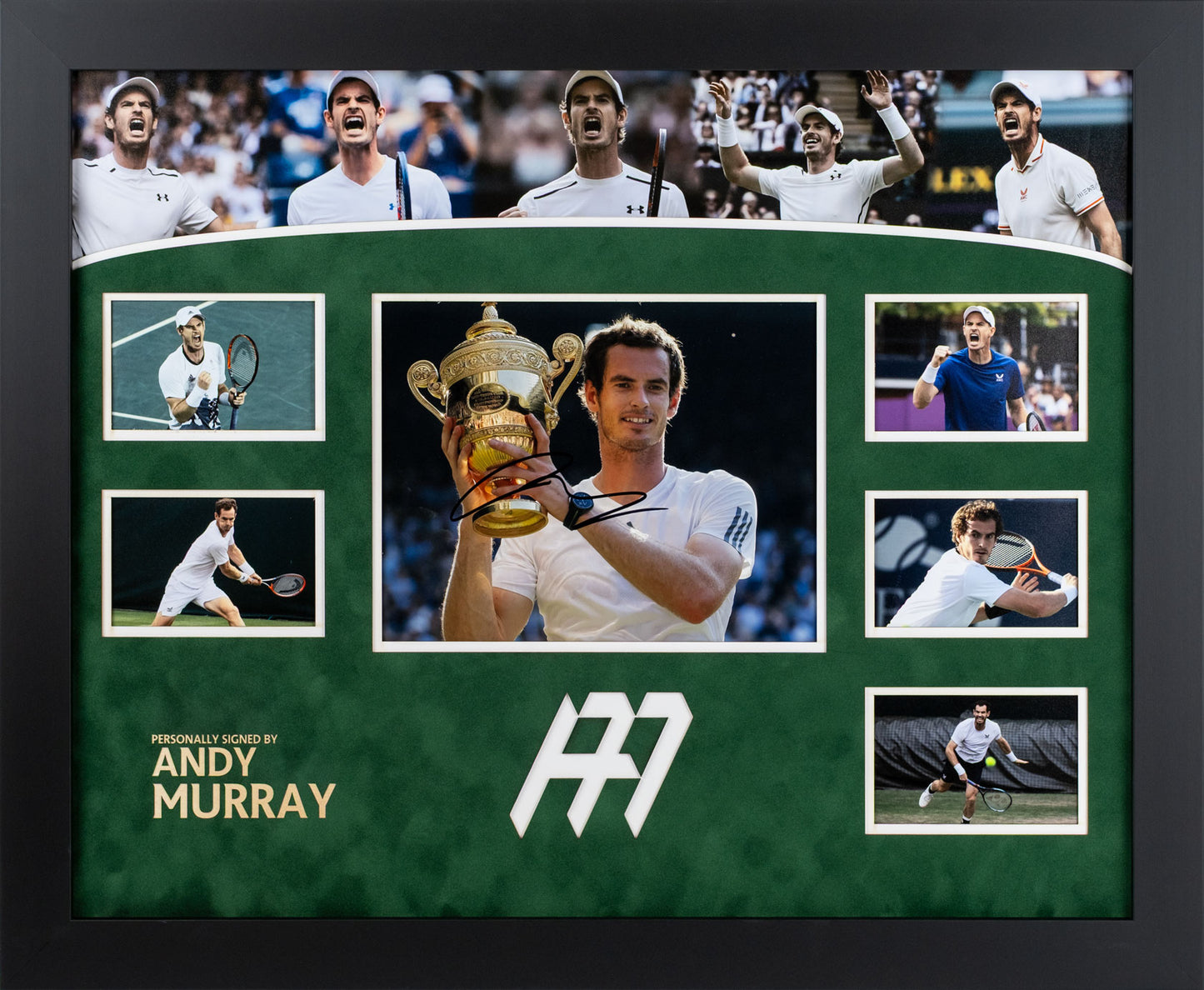 Andy Murray Signed White Card Framed Display