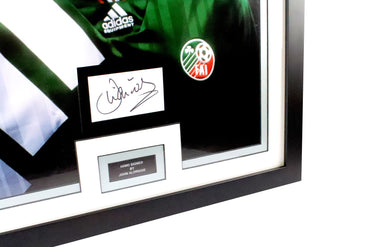 John Aldridge Signed White Card Display