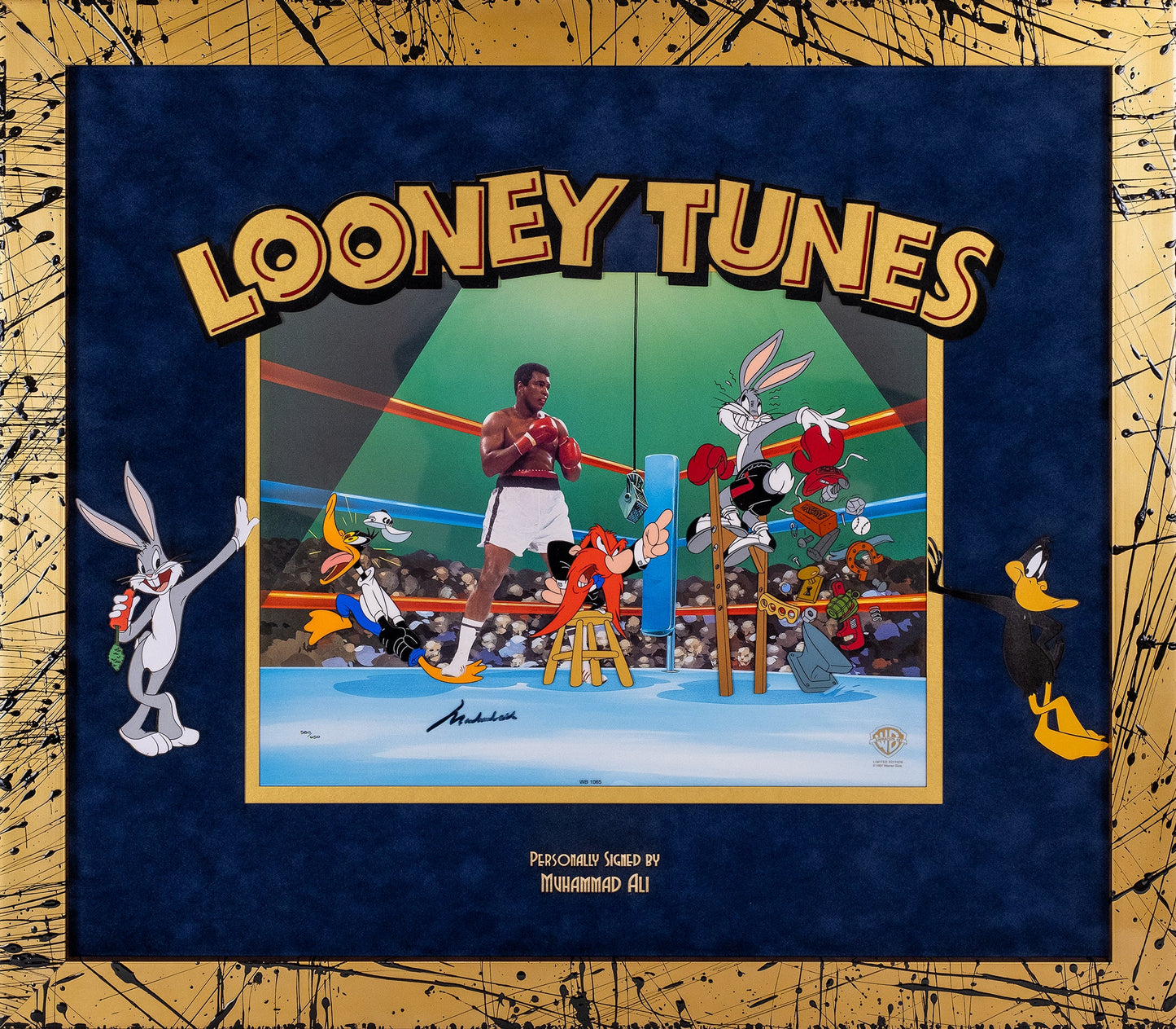 Muhammad Ali vs. Looney Tunes Signed Warner Brothers Print