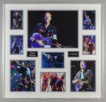 Chris Martin, Coldplay Signed 12x16 Photograph Framed Display
