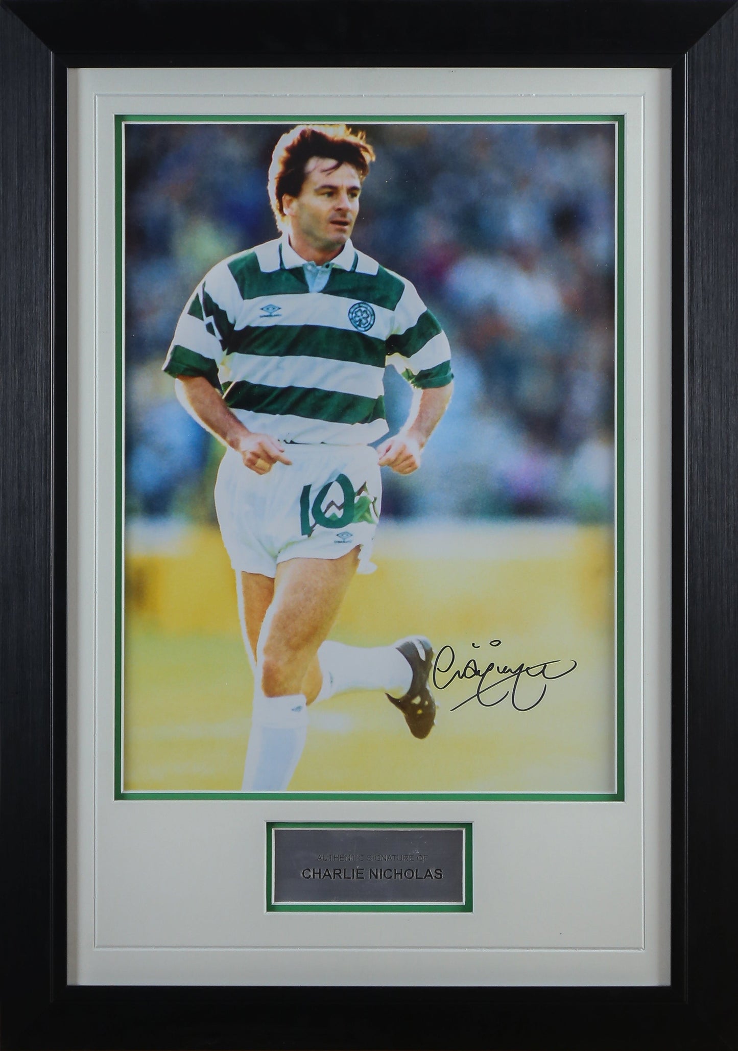 Charlie Nicholas Signed 12x16 Photograph Framed Display
