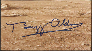 Buzz Aldrin Signed Card Framed Display