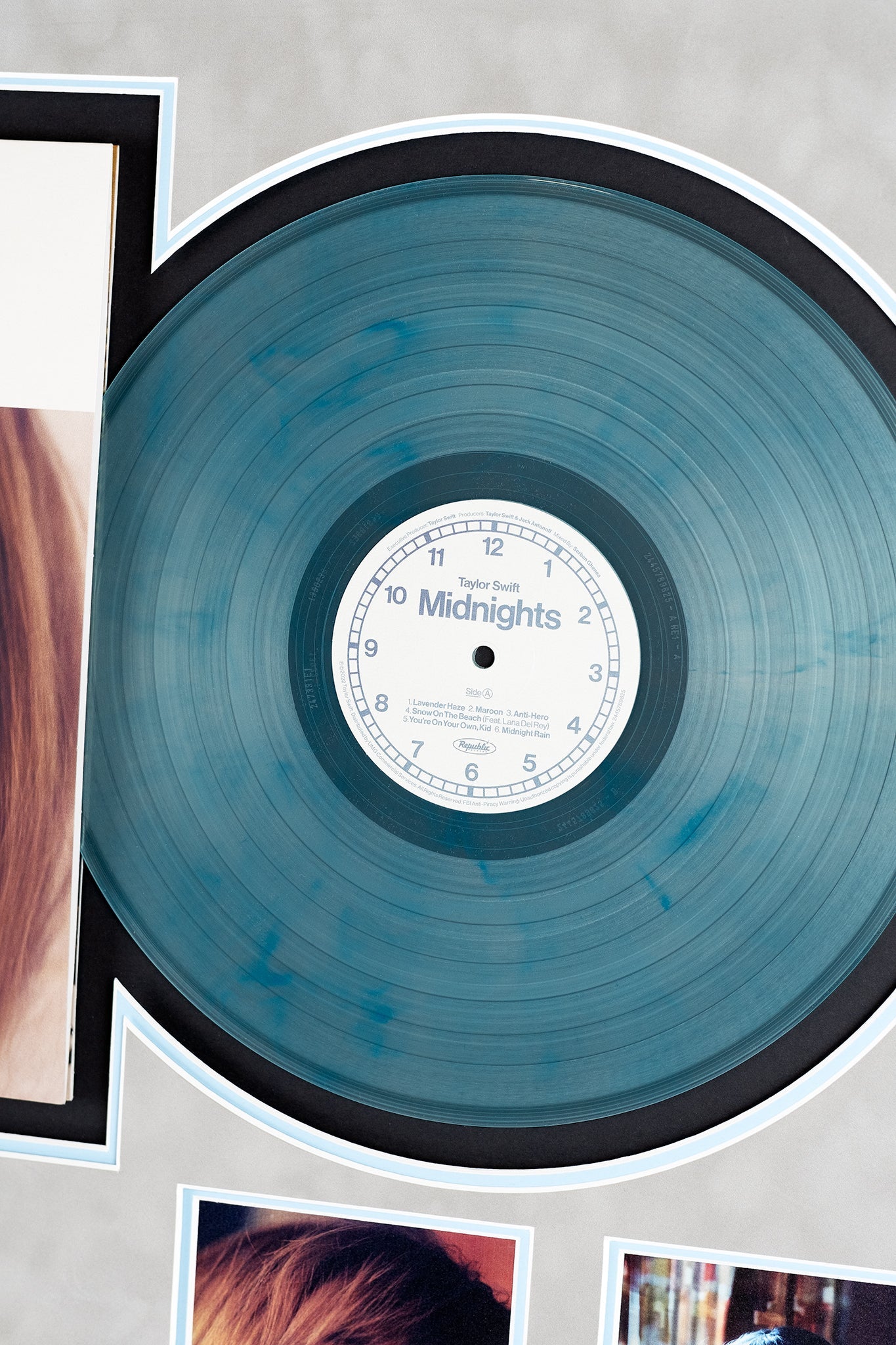 Taylor Swift Signed Framed Midnights Album Record Display
