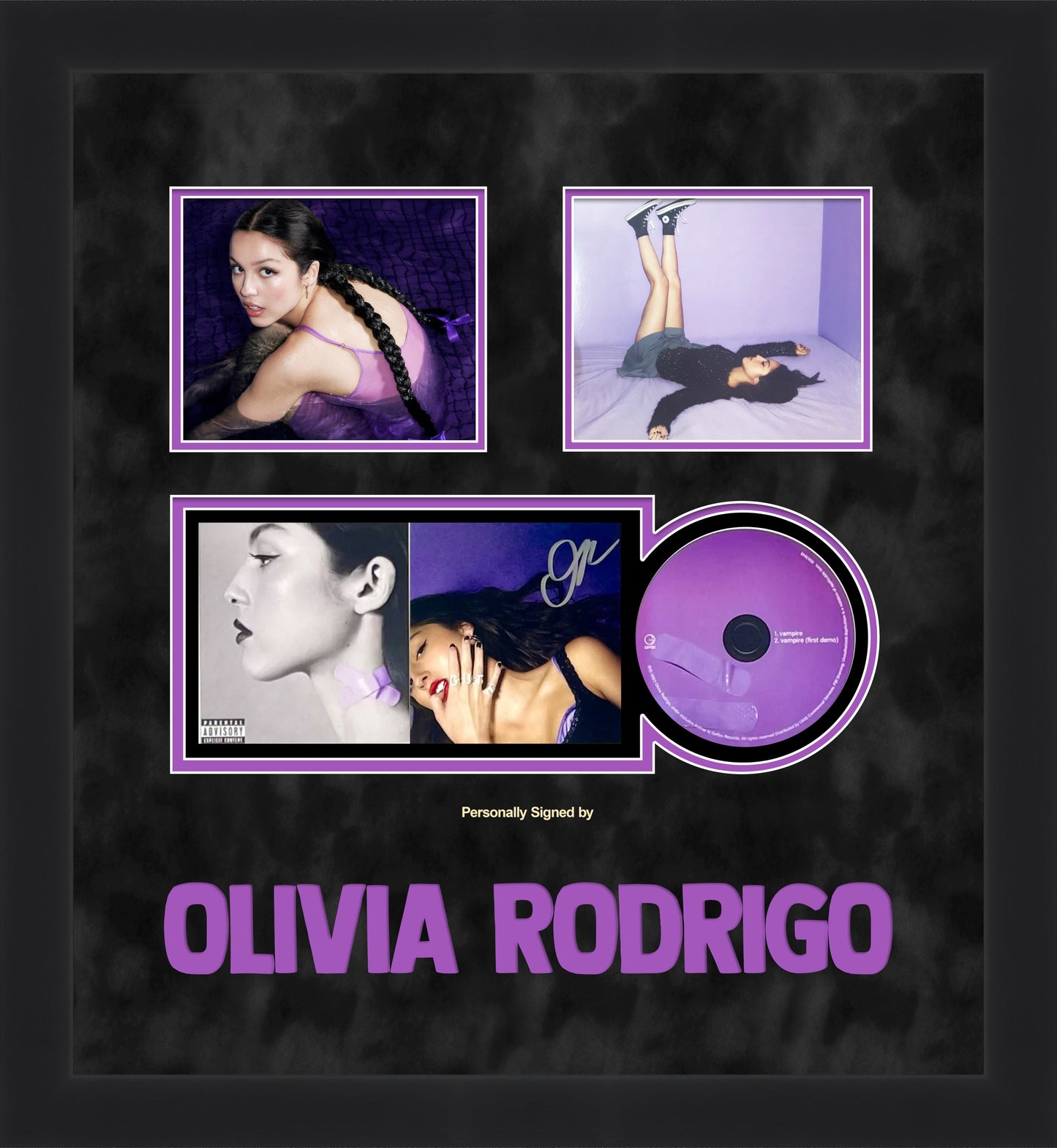 Olivia Rodrigo Signed 'GUTS' CD Insert Framed Display