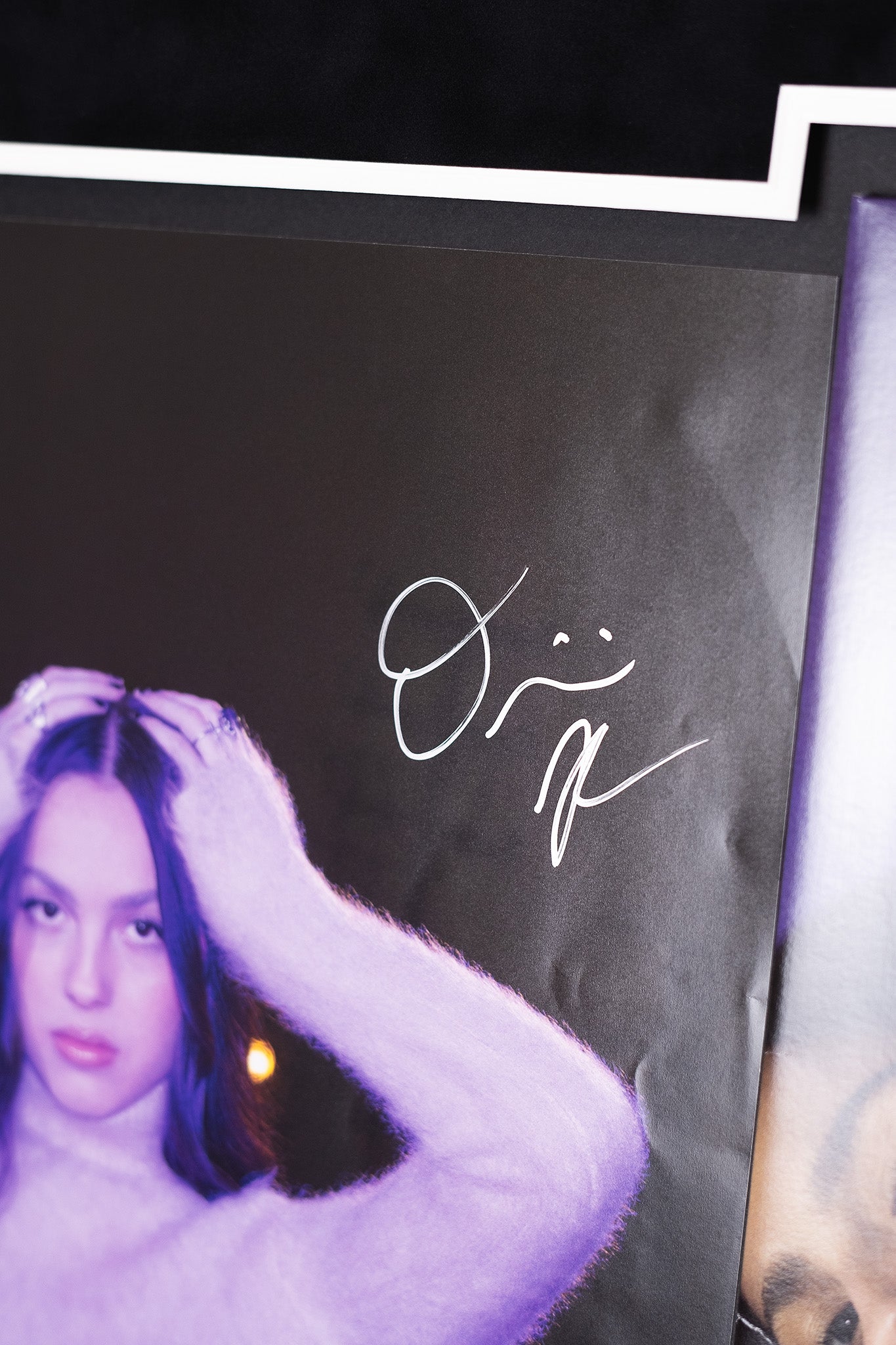 Olivia Rodrigo Signed 'GUTS' Vinyl Insert Framed Display