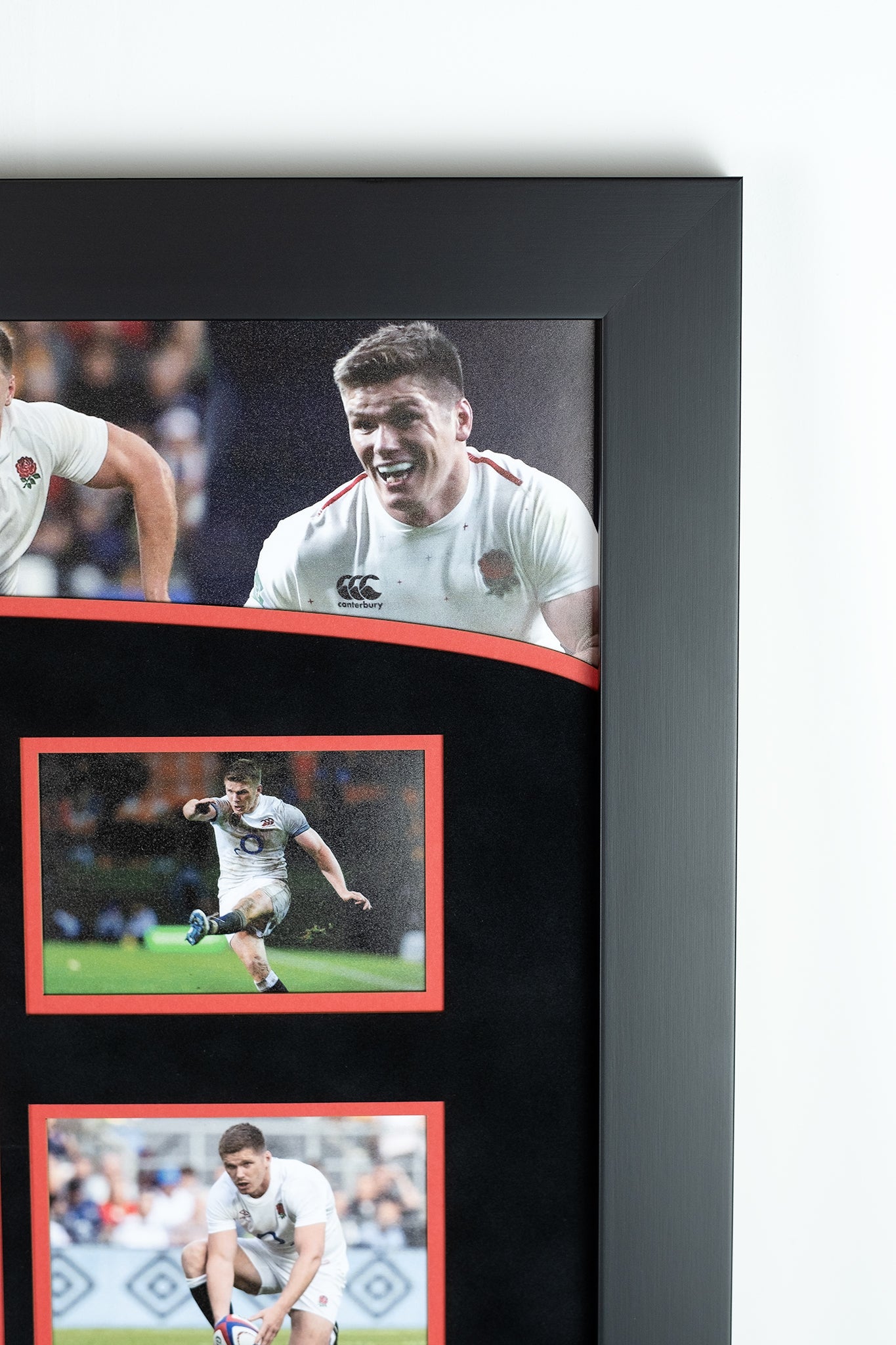Owen Farrell Signed 12x8" Photo Montage Display