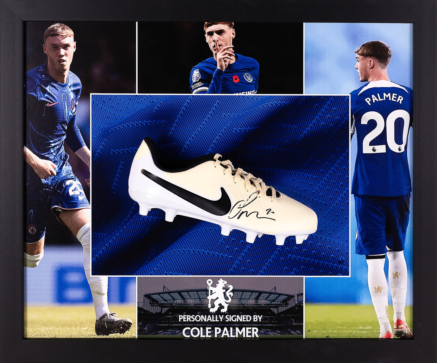 Cole Palmer Hand-Signed Chelsea Boot Display