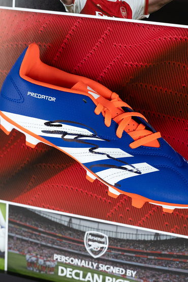Declan Rice Signed Blue and Orange Boot Arsenal