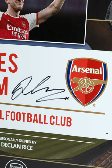 Declan Rice Arsenal Signed Road Sign Display