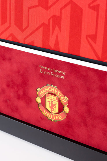 Signed Bryan Robson 92/94 Home Shirt Display