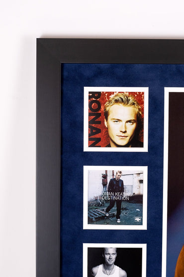Ronan Keating Signed Whitecard Framed Display