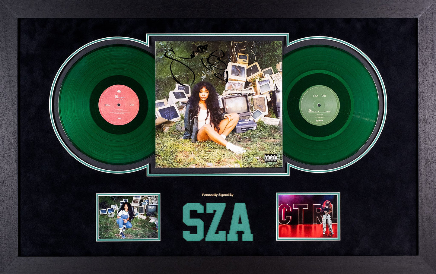 SZA Signed 'Ctrl' Vinyl Cover Framed Display
