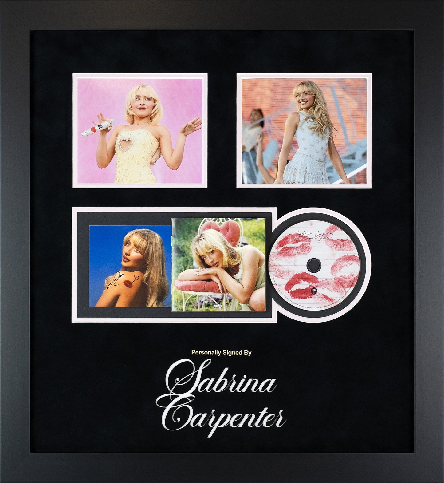 Sabrina Carpenter 'Short N' Sweet' CD And Signed Insert Framed Display