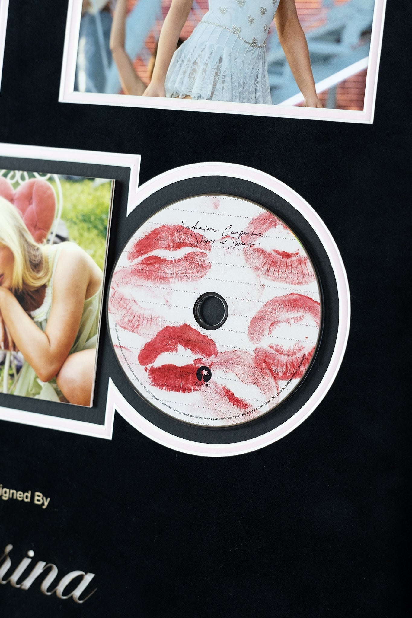 Sabrina Carpenter 'Short N' Sweet' CD And Signed Insert Framed Display