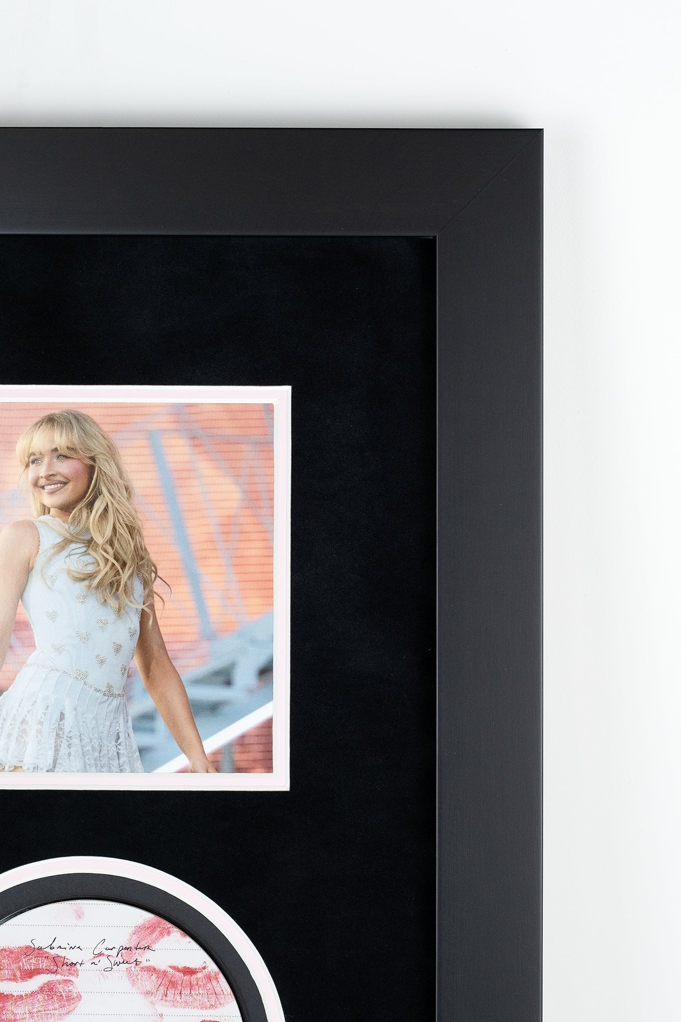 Sabrina Carpenter 'Short N' Sweet' CD And Signed Insert Framed Display