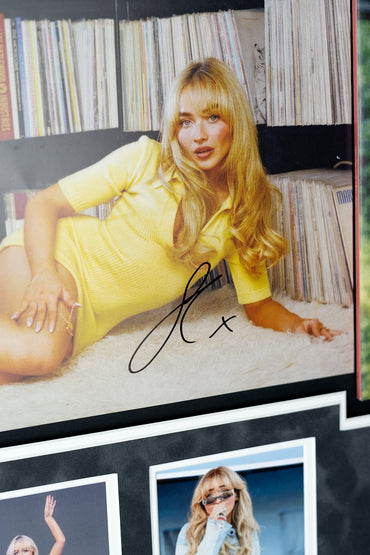 Sabrina Carpenter Short n' Sweet Vinyl Signed Display (White Frame)