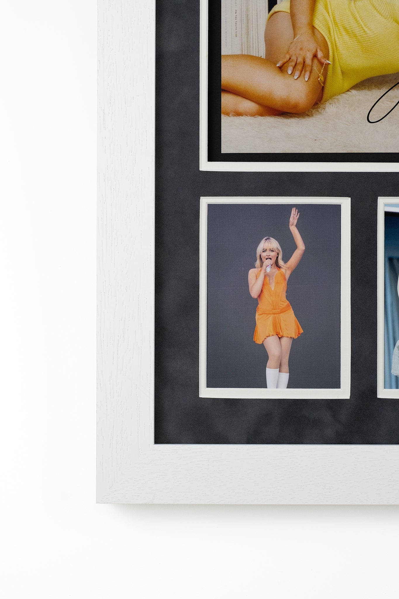 Sabrina Carpenter Short n' Sweet Vinyl Signed Display (White Frame)