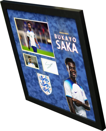 Bukayo Saka Euros 2022 Signed Display