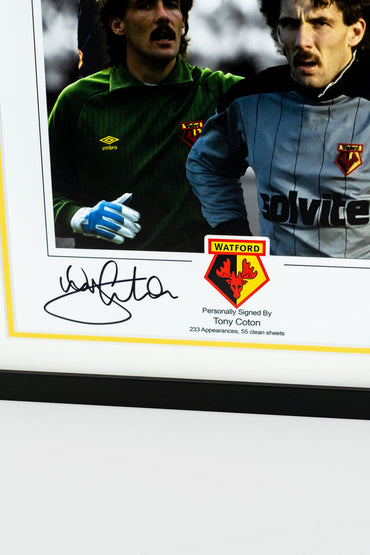 Tony Coton Watford FC Signed Photo Framed