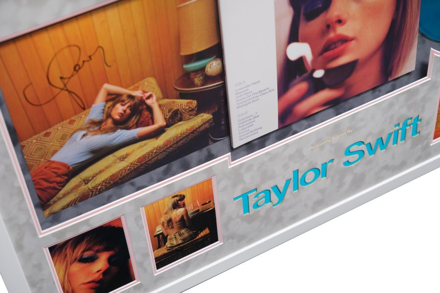 Taylor Swift Signed Framed Midnights Album Record Display
