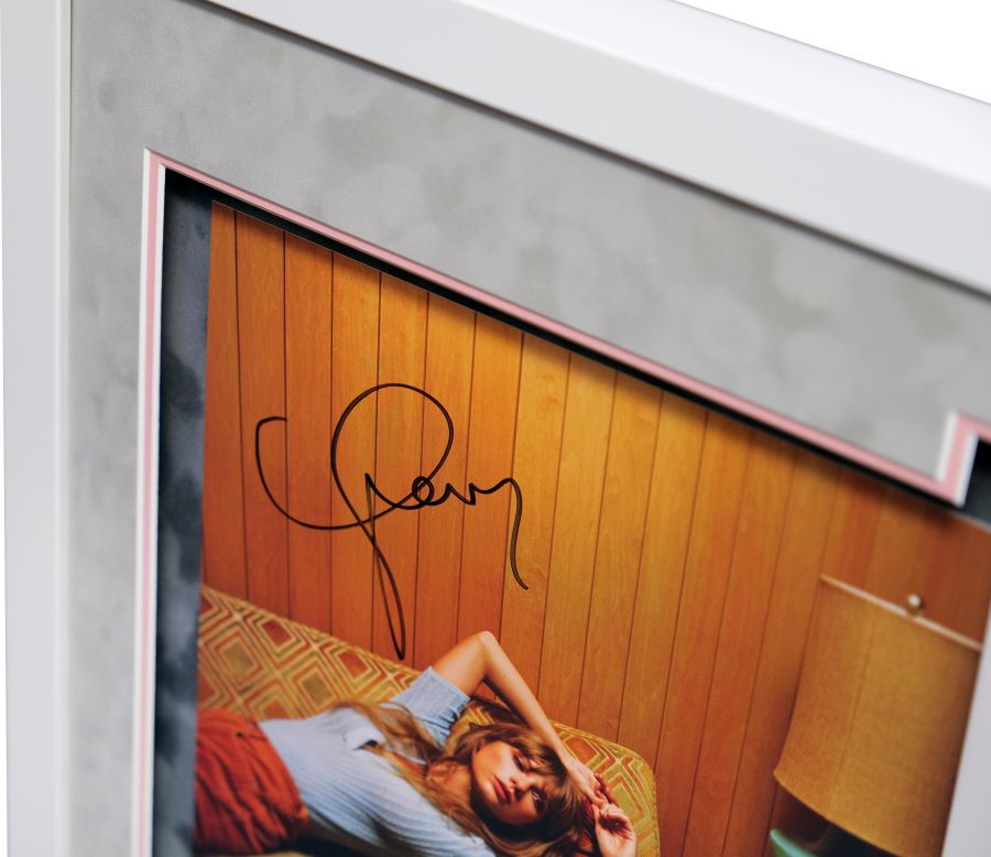 Taylor Swift Signed Framed Midnights Album Record Display