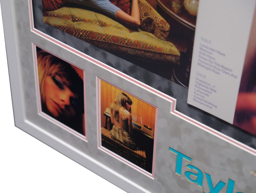 Taylor Swift Signed Framed Midnights Album Record Display