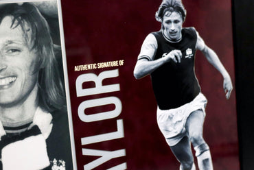 Alan Taylor Signed Photo Framed Display - Memorabilia Framers Shop