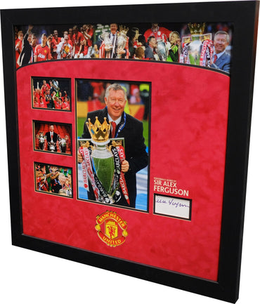 Alex Ferguson Manchester United signed white card - Memorabilia Framers Shop