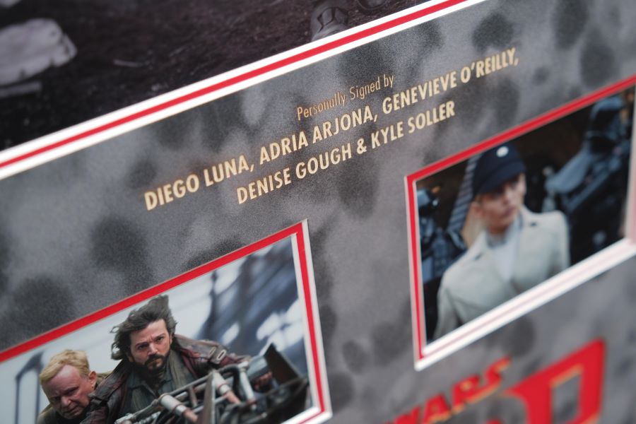Andor Star Wars Signed by Diego Luna, Ardria Arjona, Genevieve O' Reilly, Dennis Gough, Kyle Soller Memorabilia Framers Shop