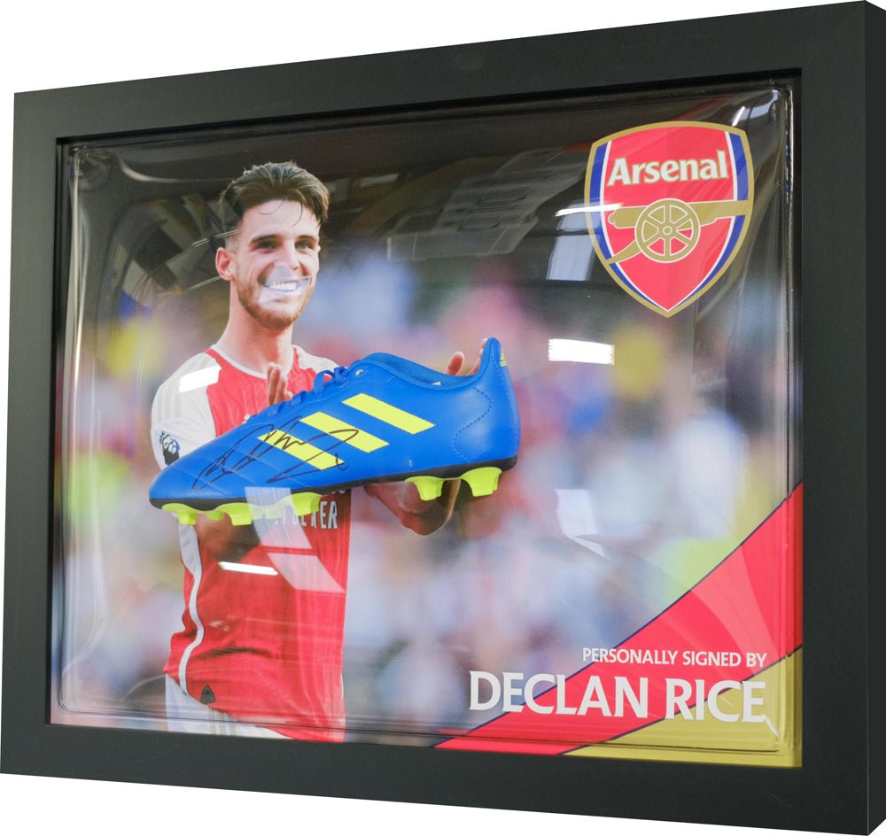 Arsenal Signed boot by Declan Rice - Memorabilia Framers Shop