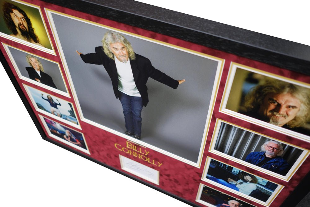 Billy Connolly Tribute signed white card - Memorabilia Framers Shop