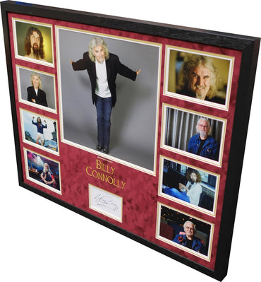 Billy Connolly Tribute signed white card - Memorabilia Framers Shop