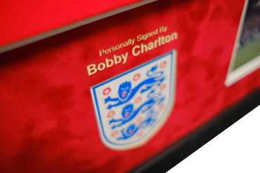 Bobby Charlton Signed England Framed Display - Memorabilia Framers Shop
